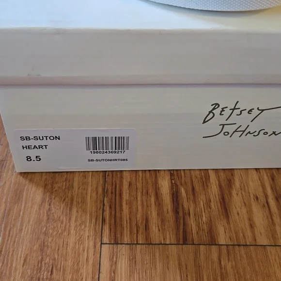 Betsey Johnson Silver Crystal Sneakers with Red Hearts - Picture 2 of 4